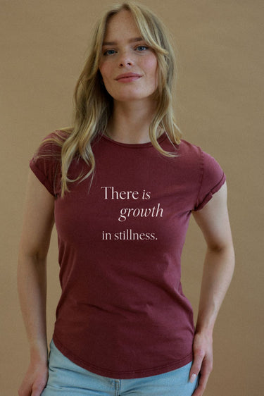 "Joy" Roll With It Tee Cursive Front