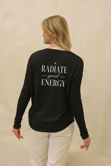 "Radiate" Original Ribbed Long Sleeve Back