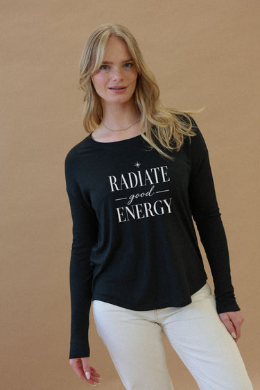 "Radiate" Original Ribbed Long Sleeve Front