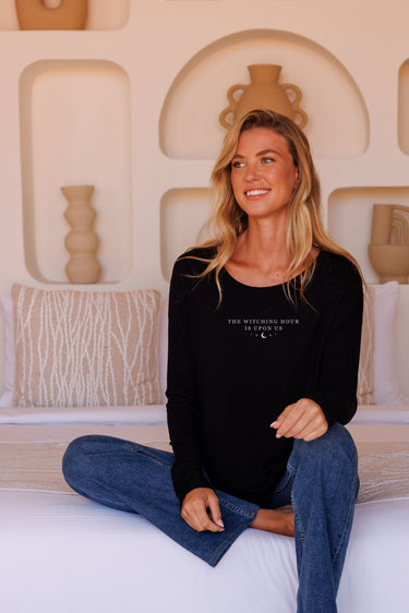 "The Witching Hour" Original Ribbed Long Sleeve Tee