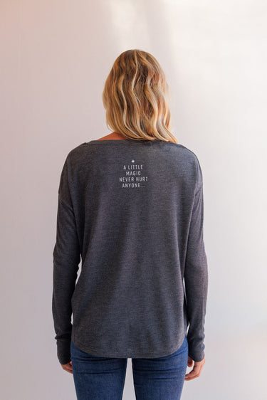 "A Little Magic" Original Ribbed Long Sleeve Tee Back