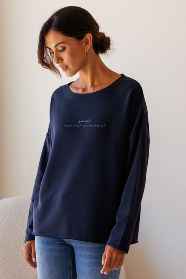 "Grateful" Perfect Pullover