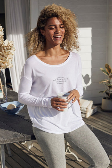 "In Between" Original Ribbed Long Sleeve Tee Front