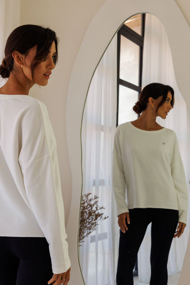 Embroidered Signature Lotus Perfect Pullover