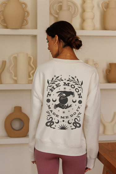 "Moon Made Me" Slumber Sweater (Back)