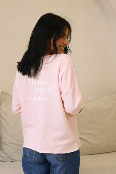 "Growth" Perfect Pullover Cursive Back