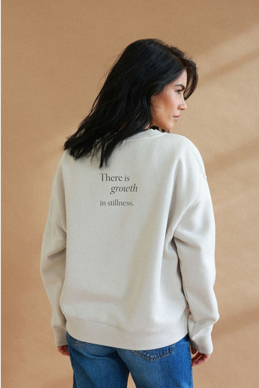 "Growth" Slumber Sweater Cursive Back