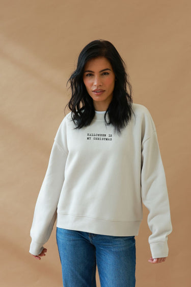 "Halloween Christmas" Slumber Sweater Front