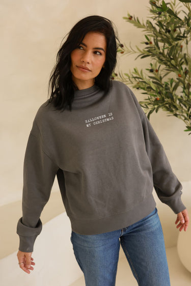 "Halloween Christmas" Slumber Sweater Front