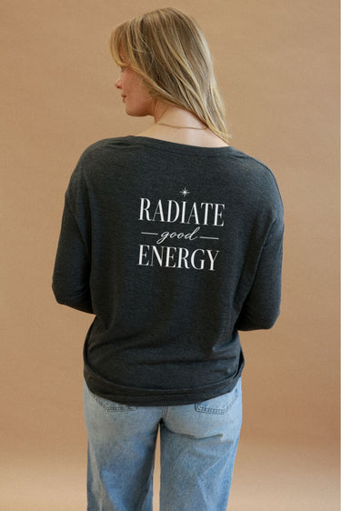 "Radiate" Original Ribbed Long Sleeve Back
