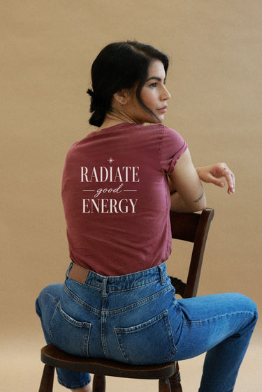 "Radiate" Roll With It Tee Back