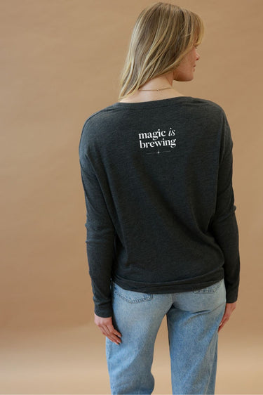 "Magic is Brewing" Original Ribbed Long Sleeve Back