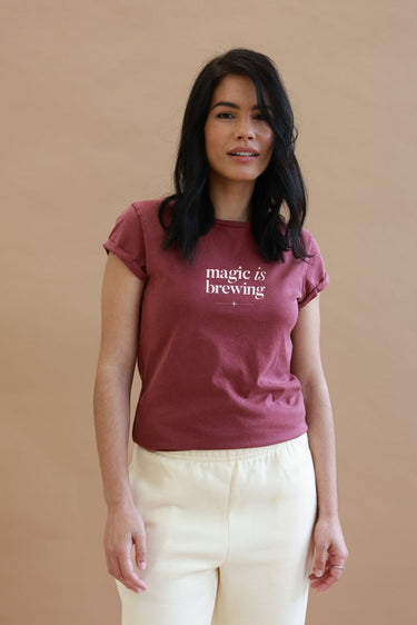 "Magic is Brewing" Roll With It Tee Front