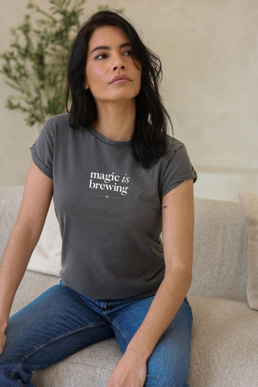"Magic is Brewing" Roll With It Tee Front