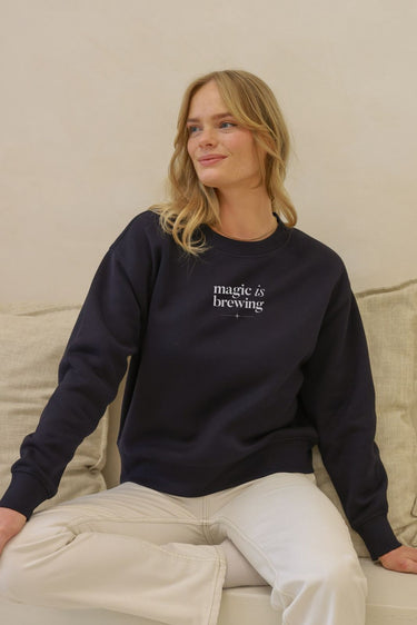 "Magic is Brewing" Slumber Sweater Front