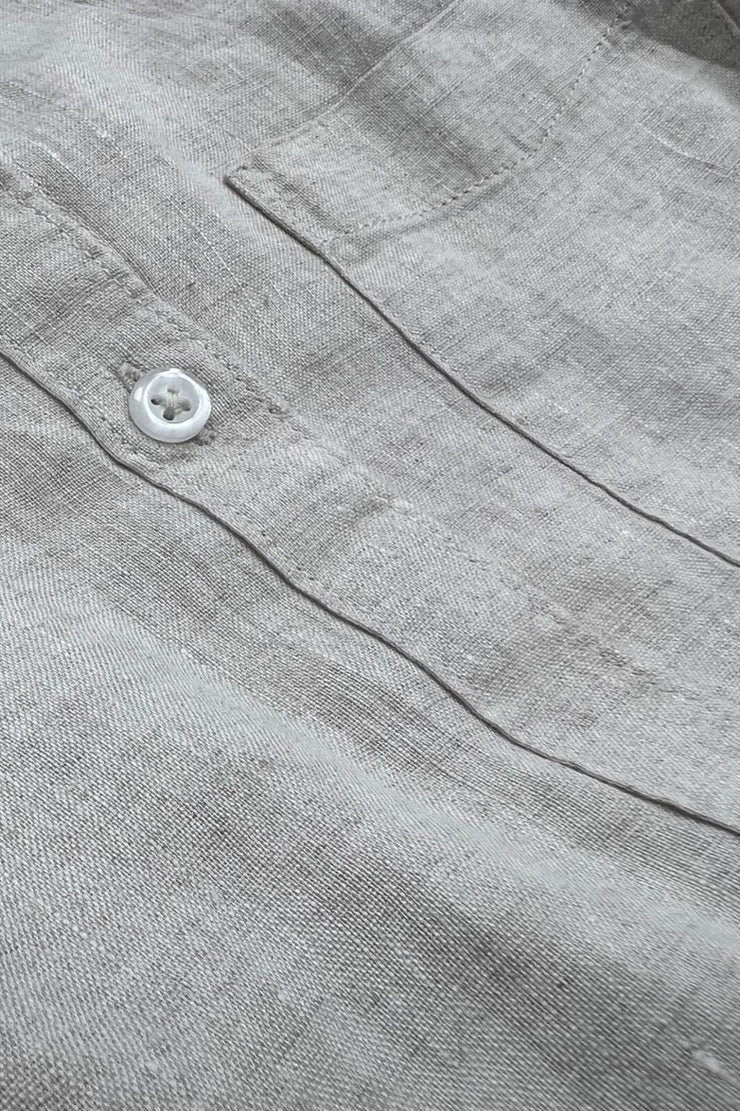 "Never Look Back" Island Linen Shirt
