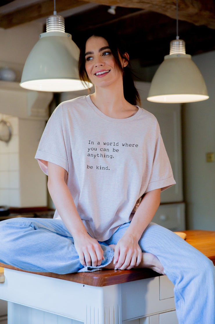 "Be Kind" Rolled Sleeve Tee