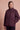 "Be Kind" Signature Sherpa in Washed Plum, front view