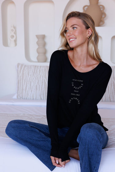 "Sunshine People" Original Ribbed Long Sleeve Tee