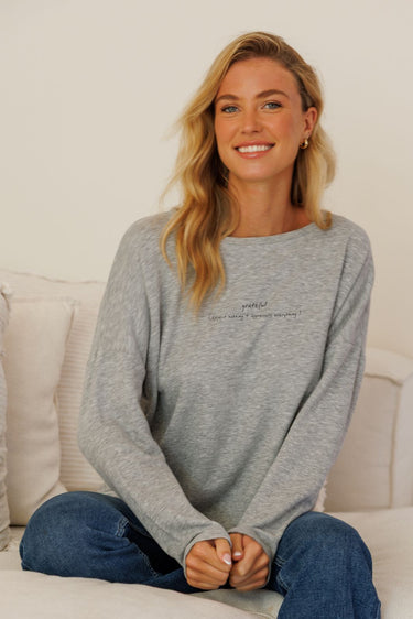 "Grateful" Perfect Pullover