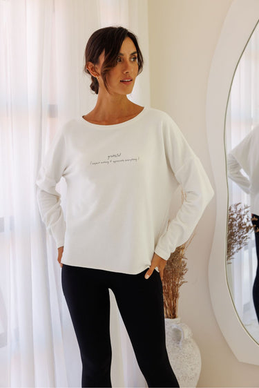 "Grateful" Perfect Pullover