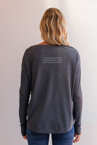 "Guided" Original Ribbed Long Sleeve Tee Back