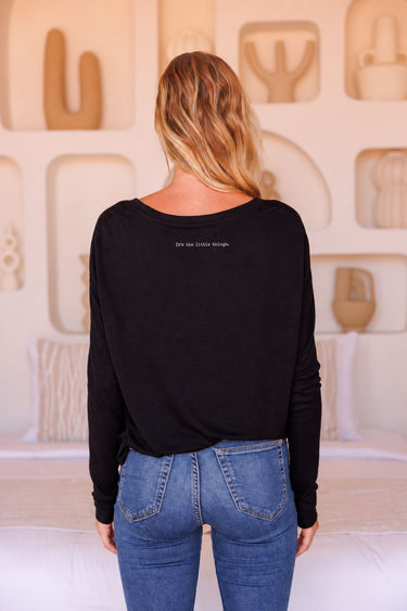 "Little Things" Original Ribbed Long Sleeve Tee Back