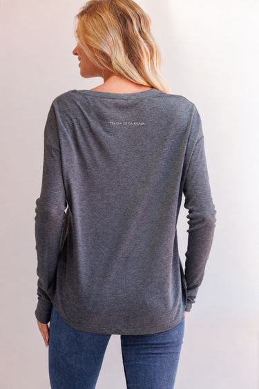 "Little Things" Original Ribbed Long Sleeve Tee Back