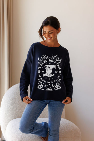 "Moon Made Me" Perfect Pullover (Front)