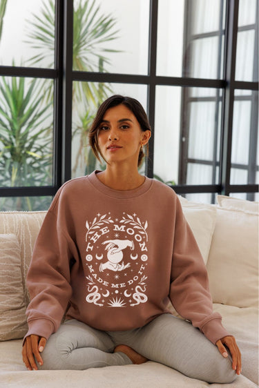 "Moon Made Me" Slumber Sweater (Front)