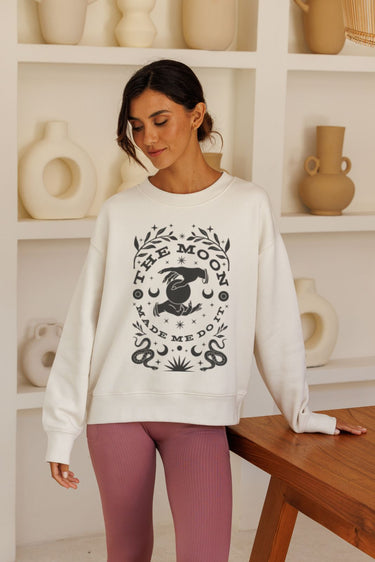 "Moon Made Me" Slumber Sweater (Front)