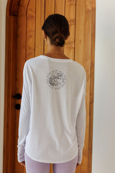 "Stay Wild" Original Ribbed Long Sleeve Tee (Back)