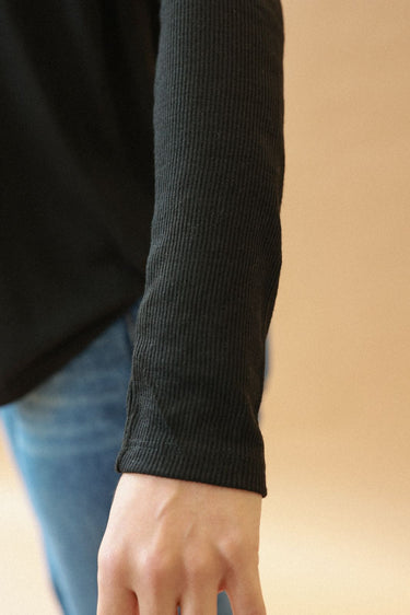 "Grateful" Original Ribbed Long Sleeve Tee Back
