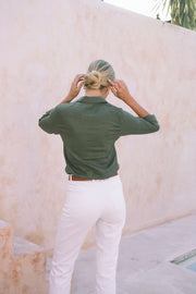 Neutral Island Linen Shirt