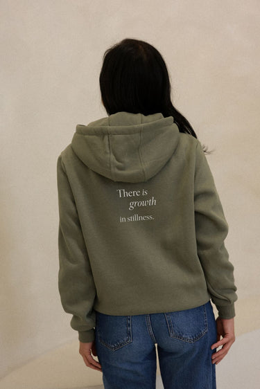 "Growth" Cloud Hoodie Cursive Back