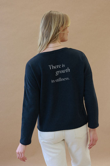"Growth" Perfect Pullover Cursive Back