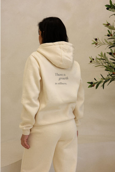 "Growth" Cloud Hoodie Cursive Back