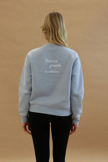 "Growth" Slumber Sweater Cursive Back