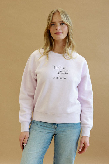 "Growth" Slumber Sweater Cursive Front