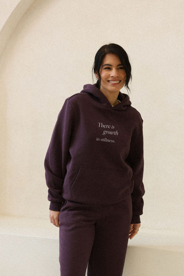 "Growth" Cloud Hoodie Cursive Front