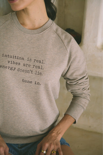 "Intuition Is Real" Relaxed Sweater