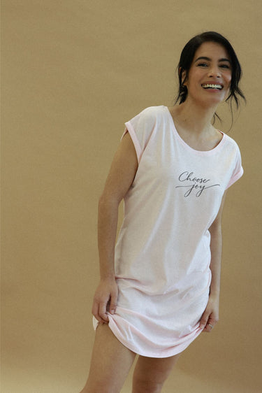 "Joy" Bed Tee Front Cursive