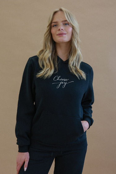 "Joy" Cloud Hoodie Cursive Front