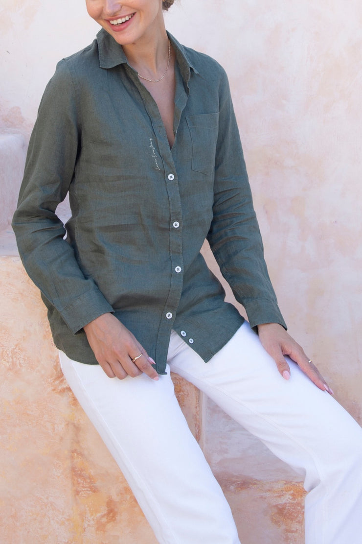 "Love Is Everything" Island Linen Shirt