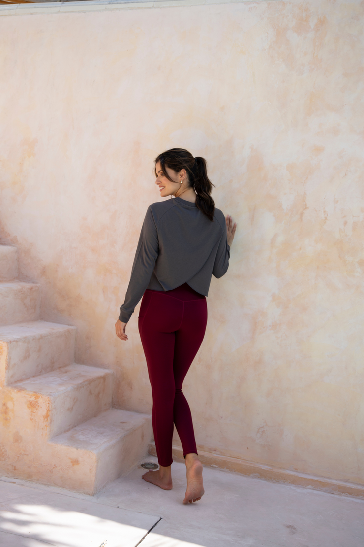 'Full Moon' Cross Back Long Sleeve Tee