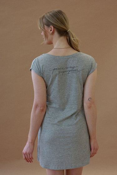 "Peace" Bed Tee Back Cursive