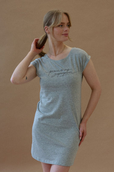 "Peace" Bed Tee Front Cursive