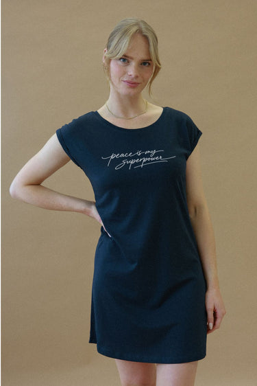 "Peace" Bed Tee Front Cursive