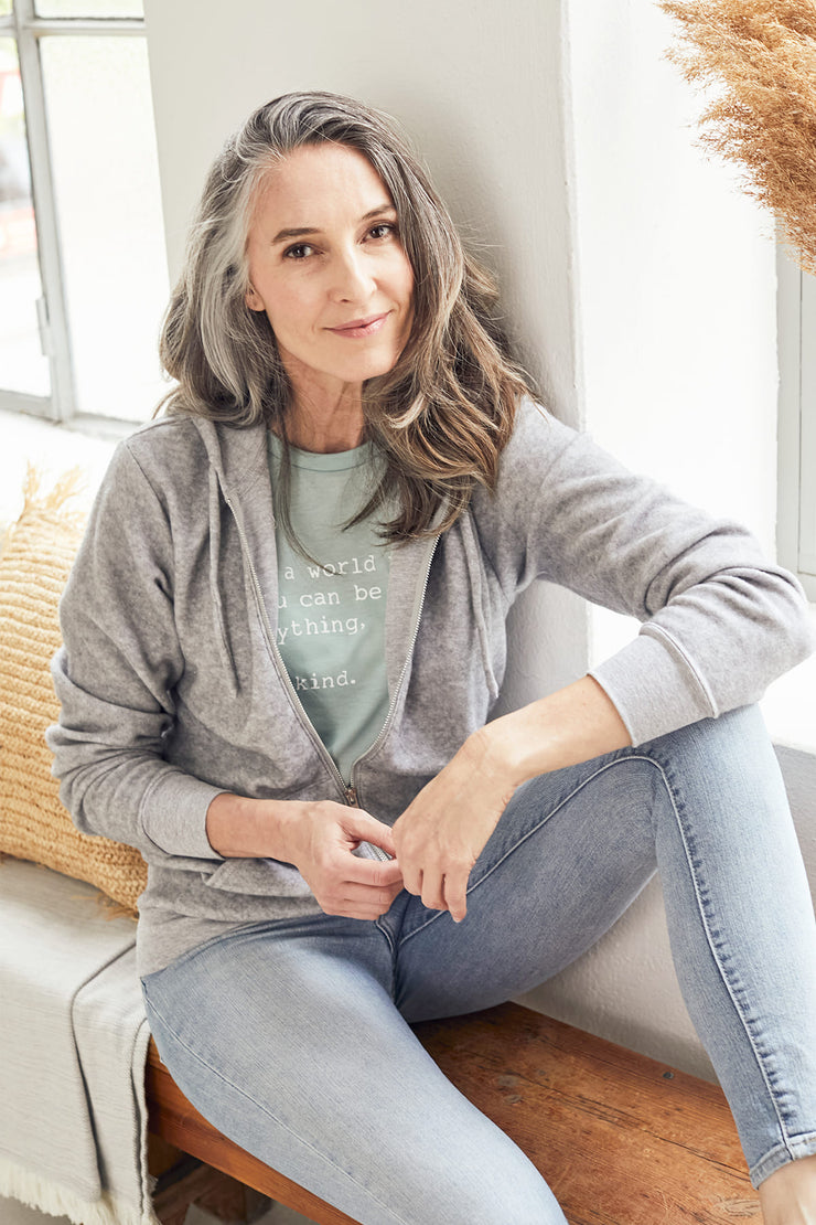 "Little Things" Embroidered Fleece Hoodie