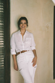Neutral Island Linen Shirt